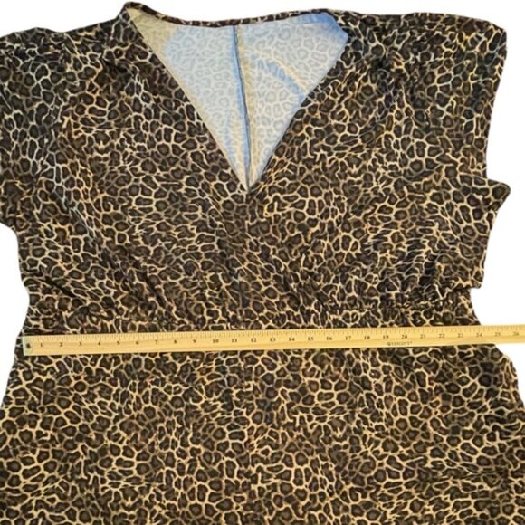 Plus Size Leopard Jumpsuit Cheetah Print Lounge One Piece Jump Suit Romper - Picture 9 of 14